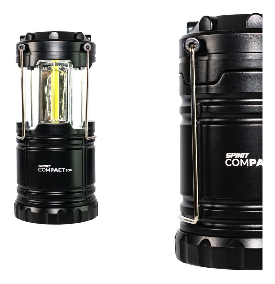 Farol Spinit Compact 300 Lumens Luz Emergencia Camping Color Negro