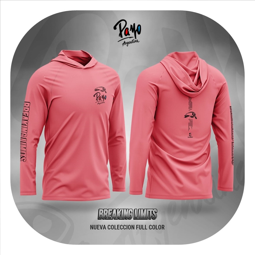 Remera Payo Full Color Secado Rapido Protecc Uv C/capucha Sa