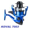 Reel Waterdog Lanzar Para Rio Mar Kovalt 7003 3 Rul Excelent Color Azul/negro Lado De La Manija Derecho/izquierdo
