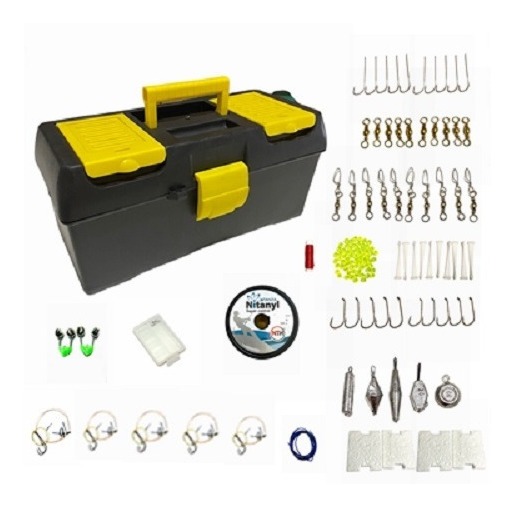 Caja Pesca Kit Con 100 Accesorios !!! Para Variada Rio Mar