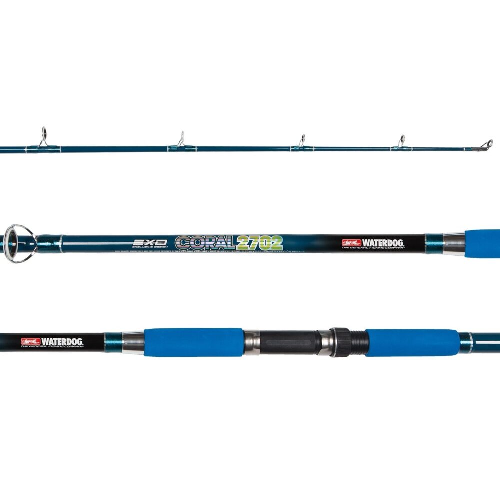 Caña Waterdog Coral 240cm - 2 Tr - Pesada - Fibra De Vidrio