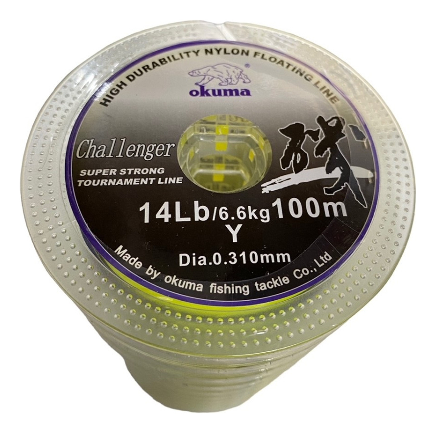 Nylon Okuma Challenger 0,31 Mm 6,6 Kg Rollo X 100 M