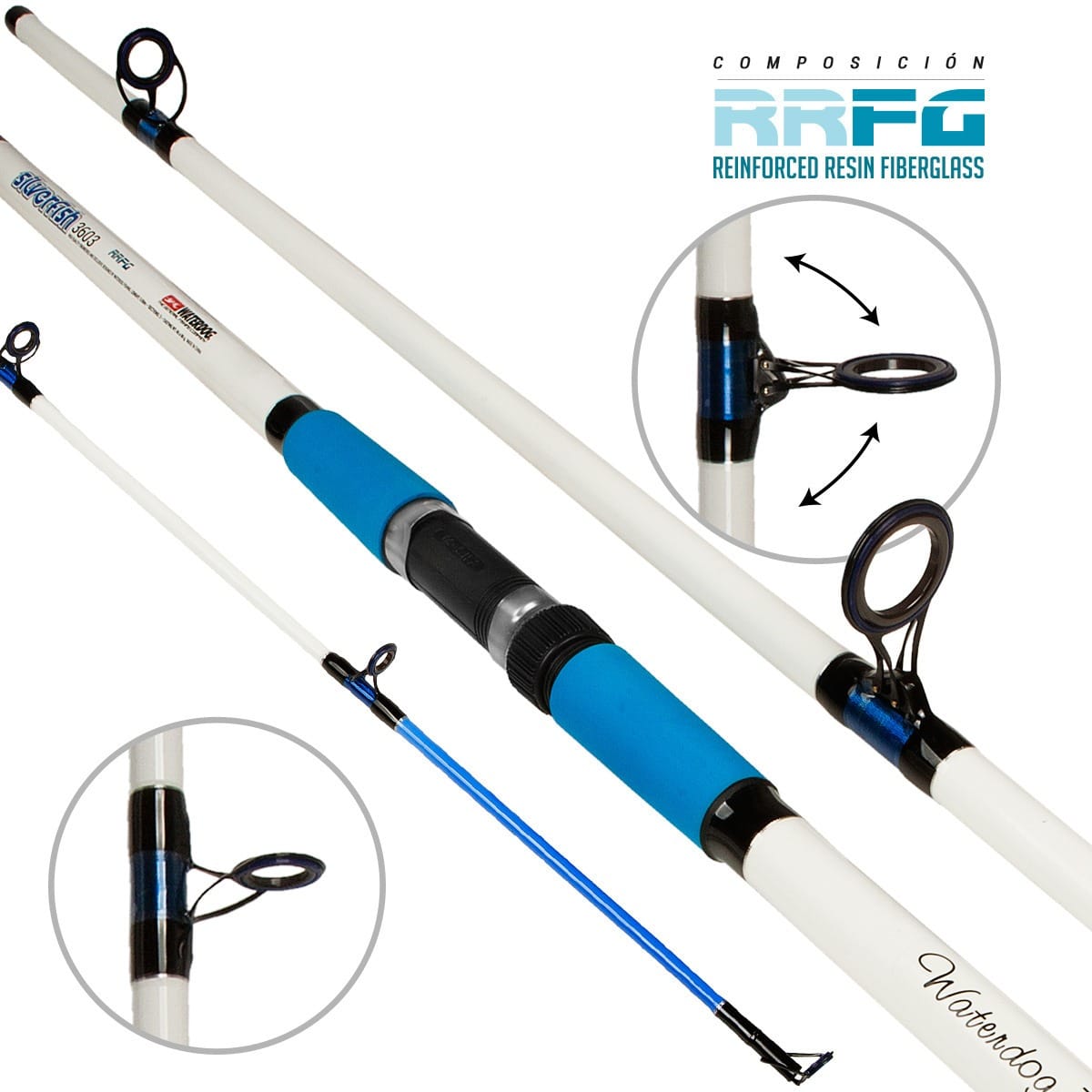 Caña Waterdog Silver Fish 3,90 M 3 Tr 80-150 Gr Lance Costa