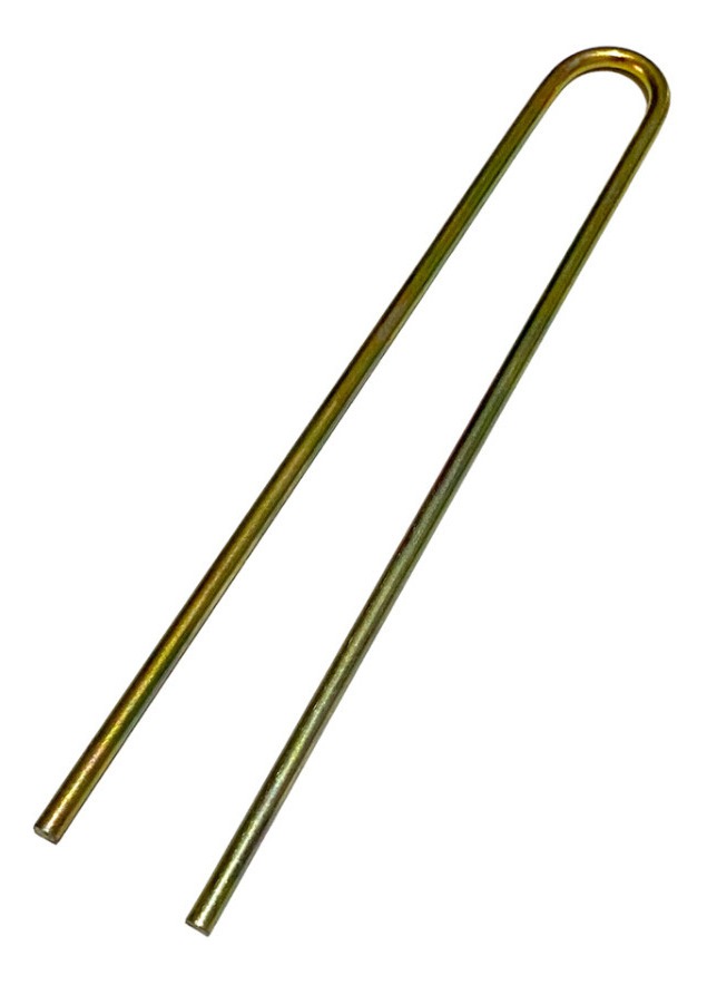 Estacas U De Hierro Zincado X10 Un. Carpa Camping 18 Cm 5 Mm