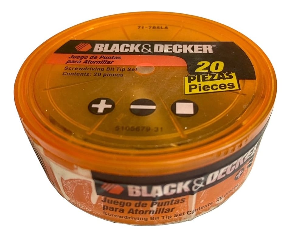 Kit Juego De Puntas Atornillar Black&decker 20 Piezas Varias