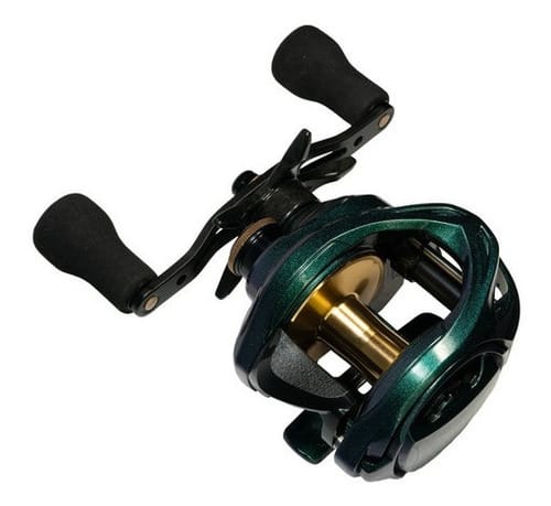 Reel Spinit Predator 7 Rulemanes 16 Kilos De Drag Color Verde Lado De La Manija Izquierdo