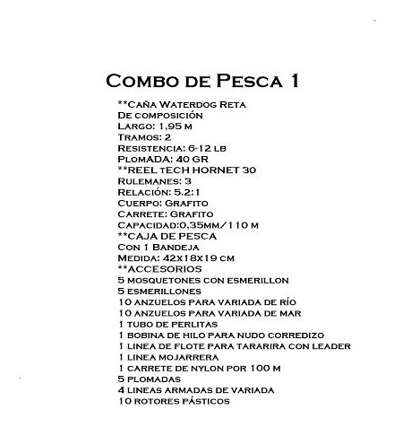 Combo Caña+caja Con Accesorios+reel Kit Variada Río Laguna