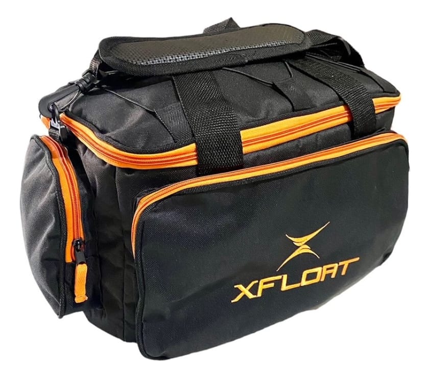 Bolso De Pesca Mediano 40x24x22 Cm Acolchado + Caja Organiz