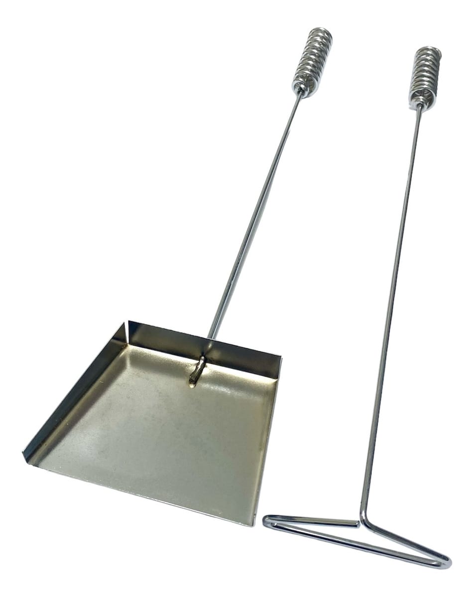 Set Parrillero De 2 Piezas Con Funda Spinit En Acero Cromado