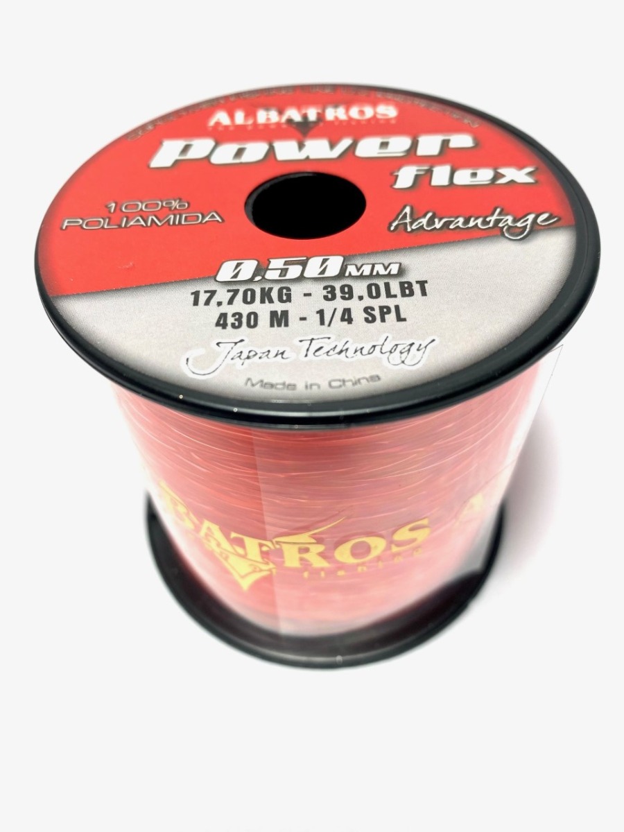 Nylon Power Flex Bobina De 1/4lb 0,50 Mm 430 M 17,7 Kg