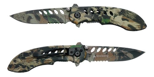Navaja Cuchillo Tactico Stolberg Cortapluma Hoja 9cm Camufl Color Camuflado