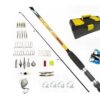 Combo Caña+caja Con Accesorios+reel Kit Variada Río Laguna