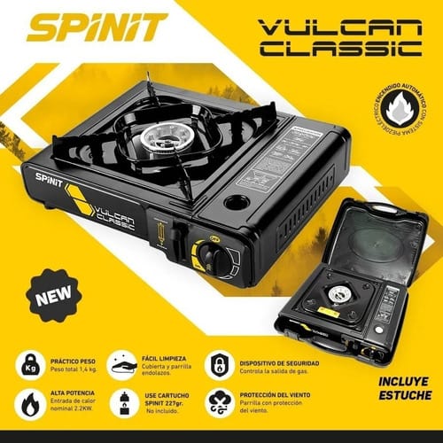 Anafe Cocina Spinit Vulcan Classic Valija Ideal Camping