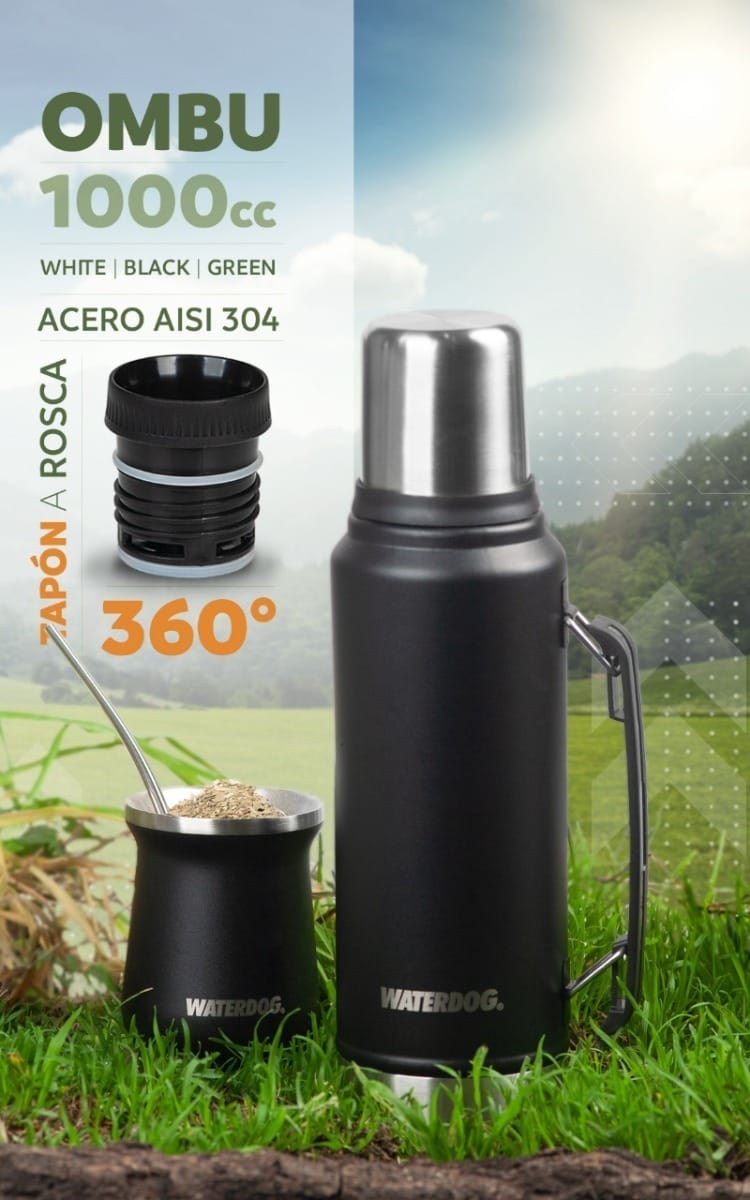 Termo Waterdog Ombu 1000ml Blanco