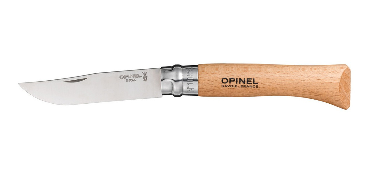 Cortaplumas Opinel - Mango De Haya - Hoja 10cm - Ac. Inox.