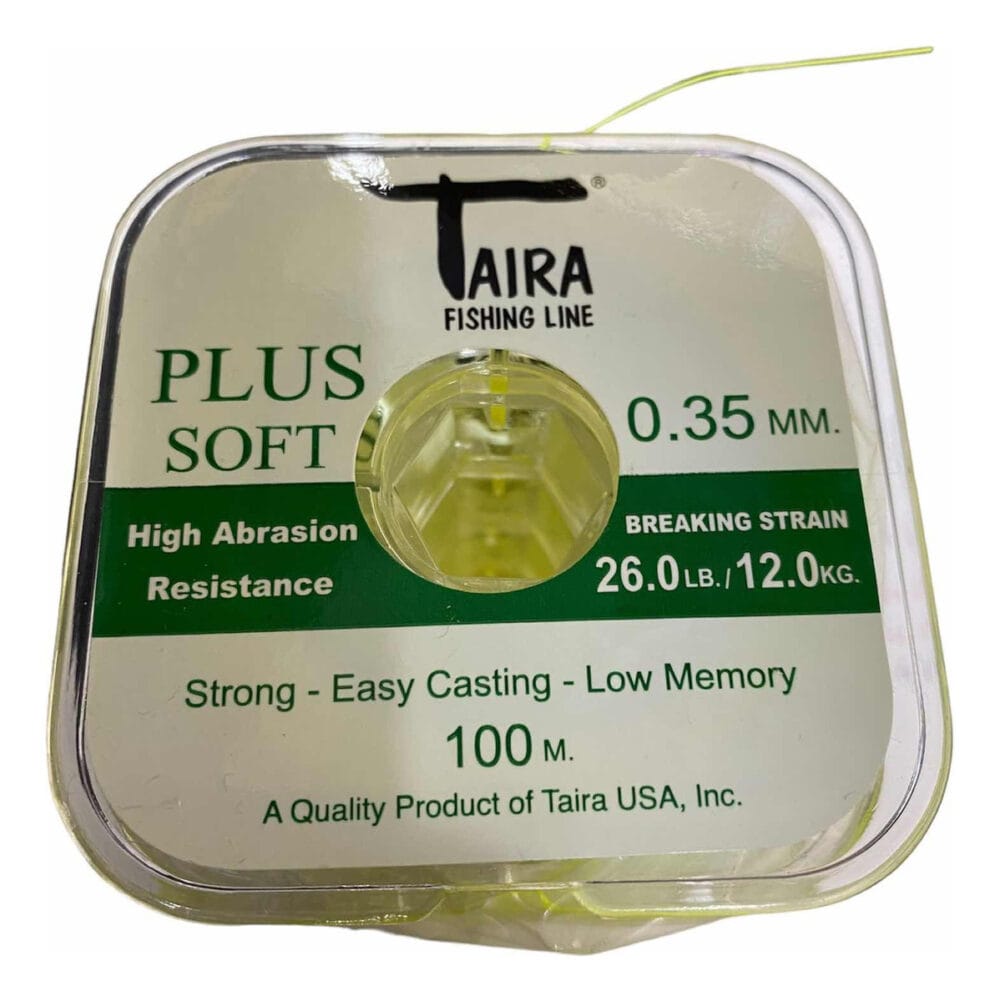 Nylon Taira Plus Soft 0,35 Mm 12 Kg Carrete X100m Amarillo