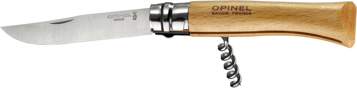 Cortaplumas Opinel - C/sacacorcho - Hoja 10cm - Ac. Inox.