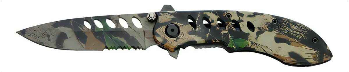 Navaja Cuchillo Tactico Stolberg Cortapluma Hoja 9cm Camufl Color Camuflado