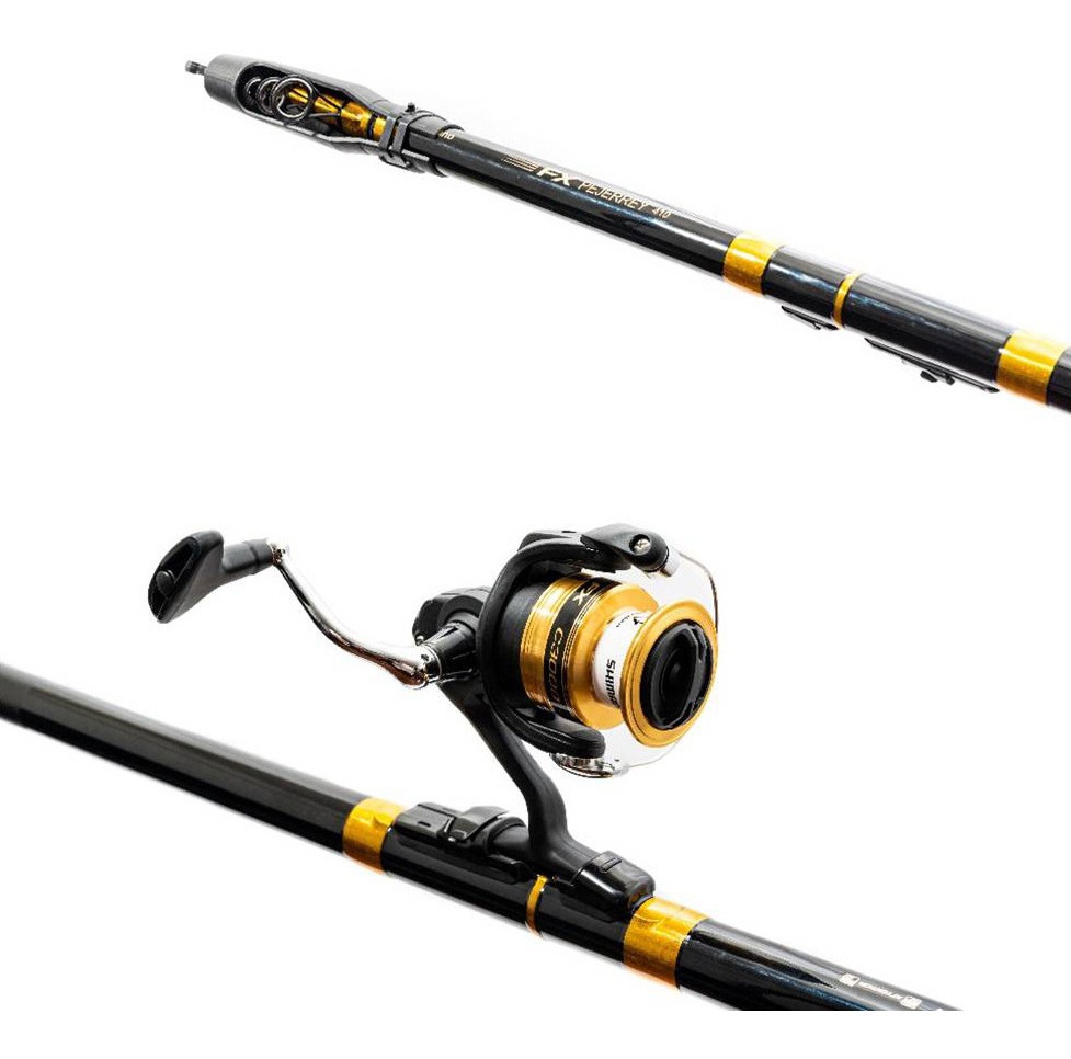 Combo Pejerrey Shimano Fx Caña 4,10m Y Reel 3 Rulemanes