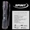 Linterna Tactica Led Spinit Pointmax 750 Lumens Zoom X2000 Color De La Linterna Negro Color De La Luz Blanco