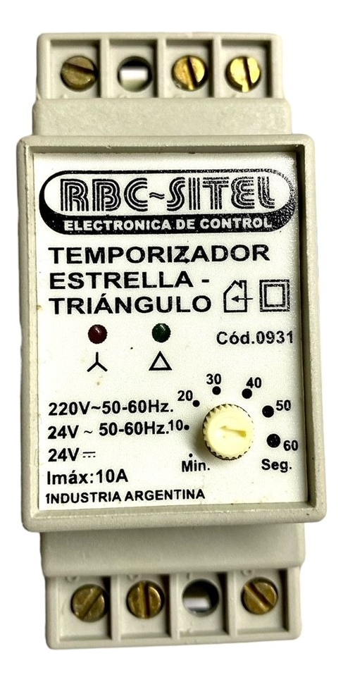 Temporizador Estrella Triangulo Rbc Sitel 220 V 10 A