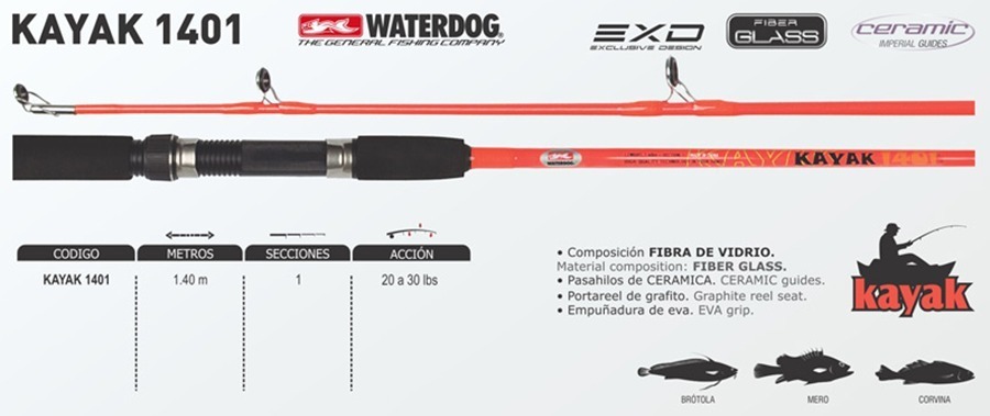 Caña Waterdog Kayak 1401