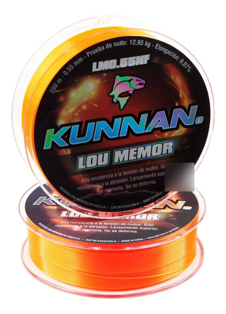 Nylon Kunnan 0,33 Mm Por 200 M Baja Memoria Resiste 6,38 Kg