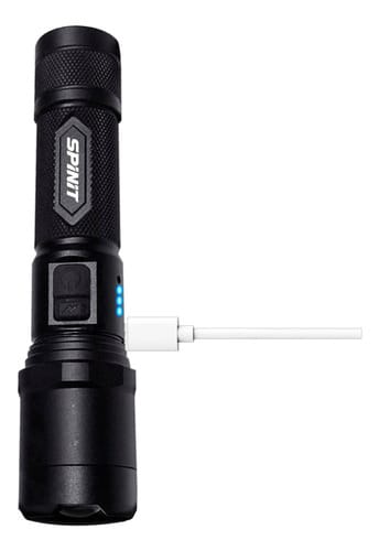 Linterna Spinit Pointmax 400r Duo Recargable Pila 400 Lumens Color De La Linterna Negro Color De La Luz Blanco