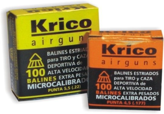 Balines Krico Caja X100 Unidades - 5,5 Mm - Estriados