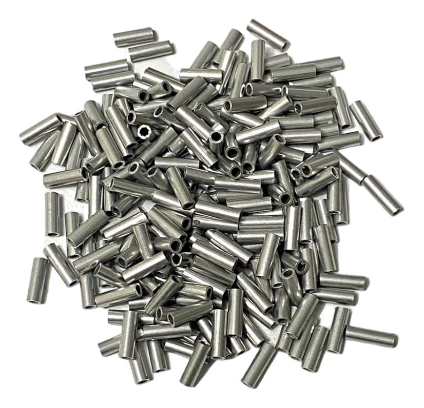 Tubitos De Aluminio Para Leader Acero X 200 Un. Tamaño 2