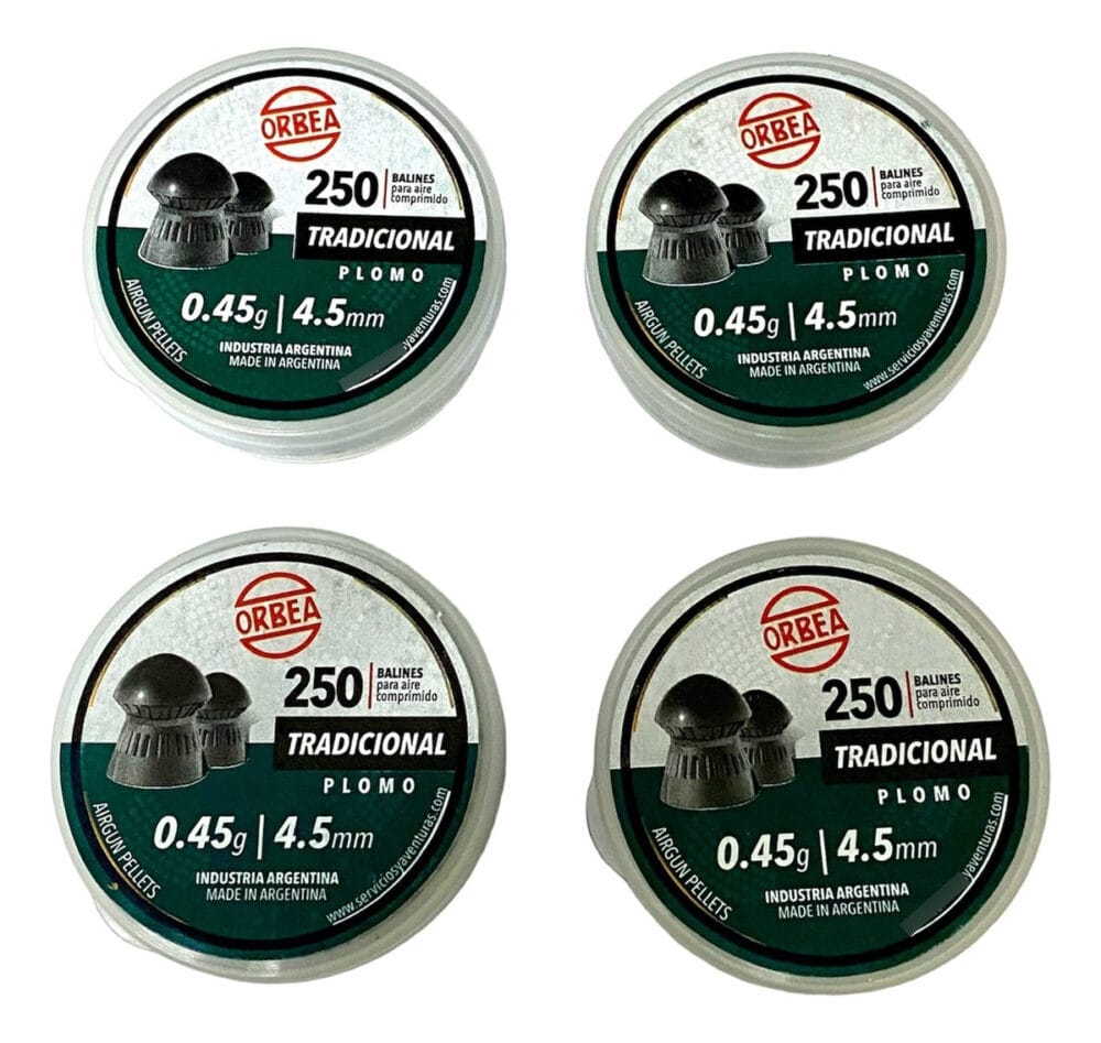Balines Orbea Tradicional 4,5 Mm 4xcajas250u 0,45g Rifle Ac