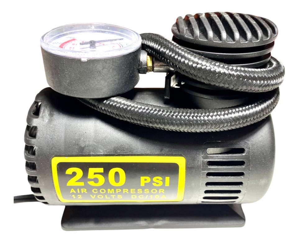 Compresor De Aire Mini Labor Dc12v 250 Psi Con Medidor