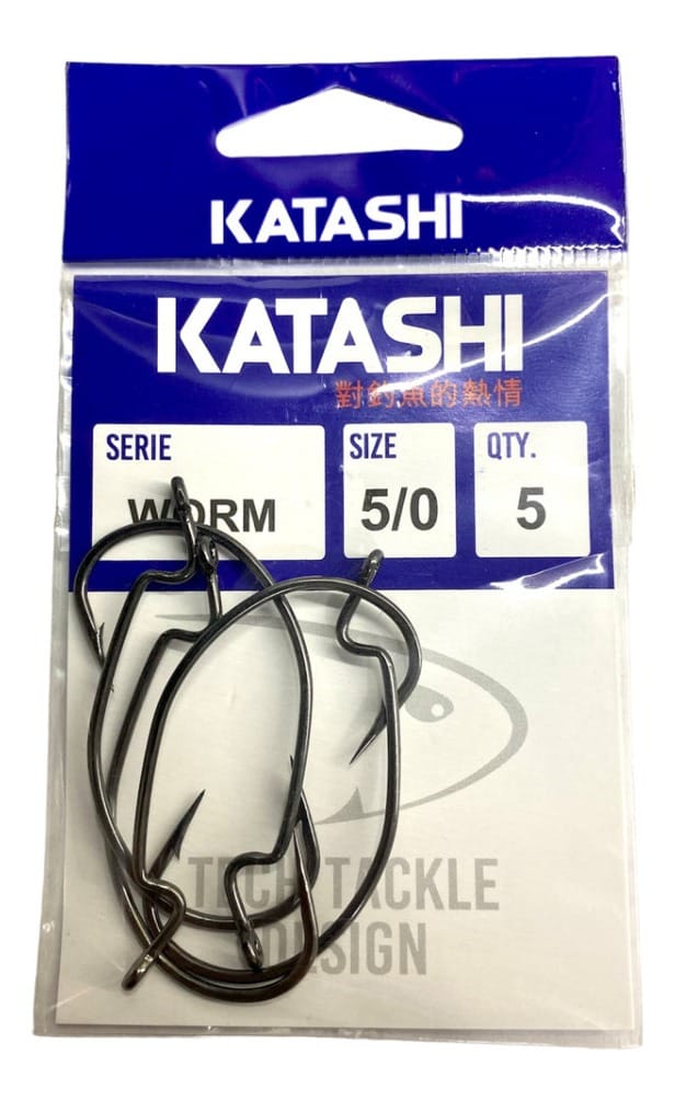 Anzuelo Katashi Worm Off Set Para Señuelos Gomas Vs Tararira