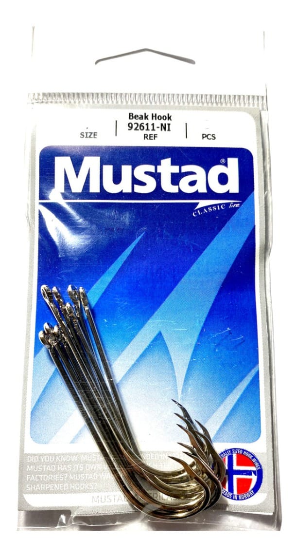 Anzuelo Mustad 92611 En Blister Varias Medidas Pata Larga Niquel