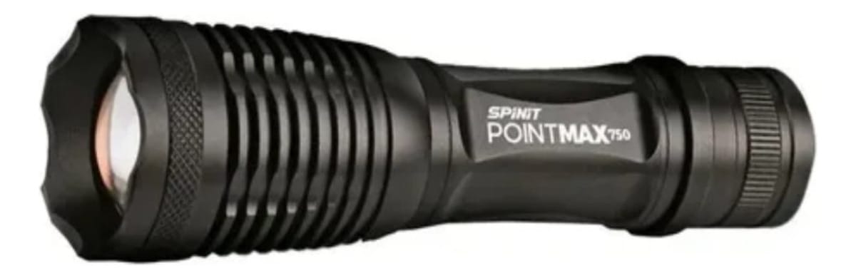 Linterna Tactica Led Spinit Pointmax 750 Lumens Zoom X2000 Color De La Linterna Negro Color De La Luz Blanco