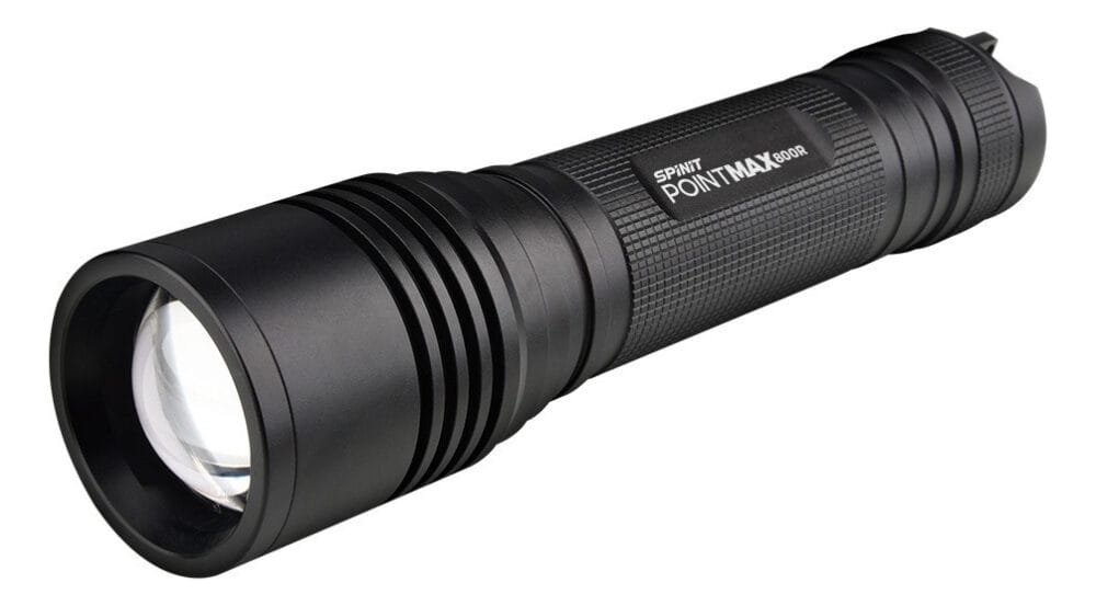Linterna Spinit Pointmax 800r Recargable Usb 800 Lm Zoom Color De La Linterna Negro Color De La Luz Blanco