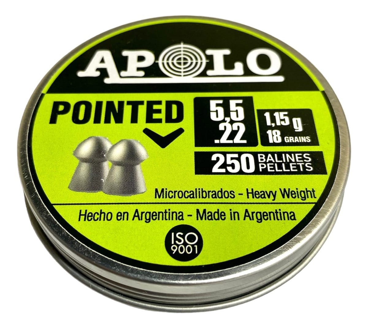 Balines Apolo Pointed 5,5 Mm X 250 U Microcalibrados 1,15 G