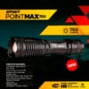 Linterna Tactica Led Spinit Pointmax 750 Lumens Zoom X2000 Color De La Linterna Negro Color De La Luz Blanco