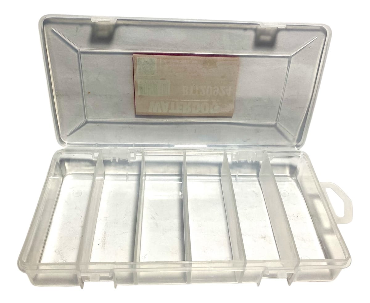 Caja Plastica De Pesca 6 Divisiones Waterdog Señuelos Moscas