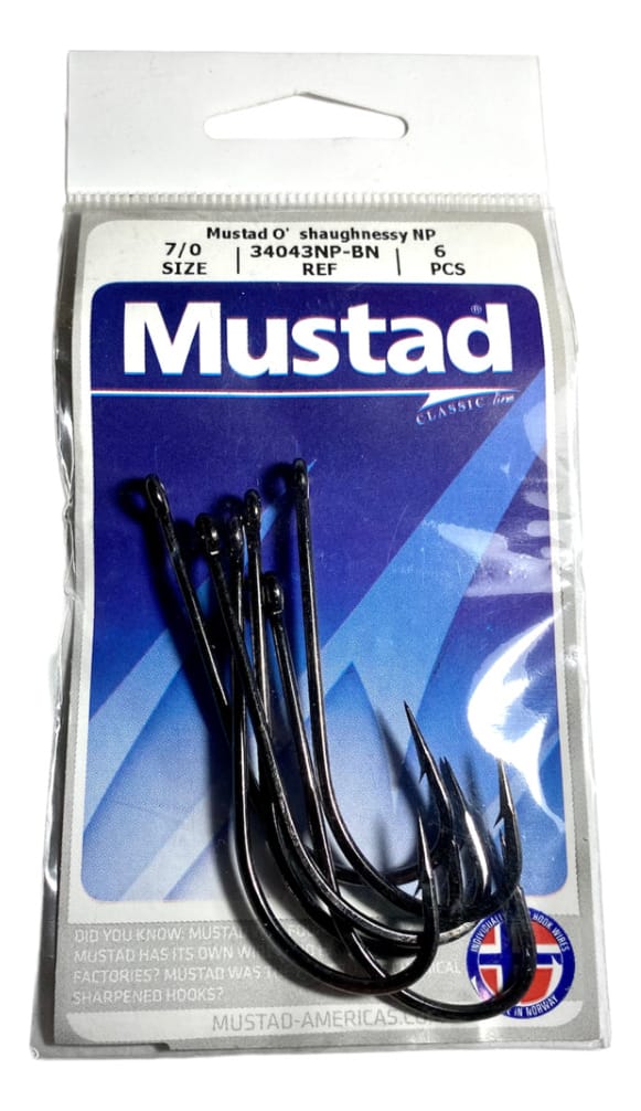 Anzuelo Mustad 34043np-bn 7/0 Strong Blister 4 Pzs