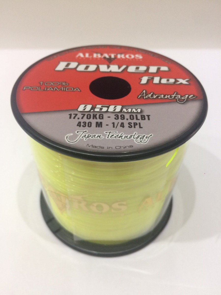 Nylon Power Flex Bobina De 1/4lb 0,50 Mm 430 M 17,7 Kg