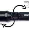 Linterna Spinit Pointmax 400r Duo Recargable Pila 400 Lumens Color De La Linterna Negro Color De La Luz Blanco