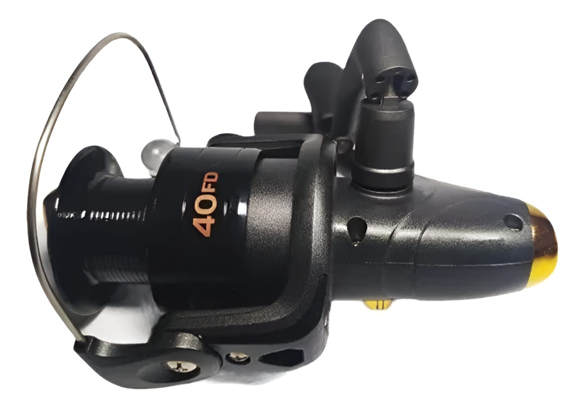 Reel Pesca Frontal Spinit Bg 40 Pejerrey Variada Rio Mar Color Negro Lado De La Manija Derecho/izquierdo