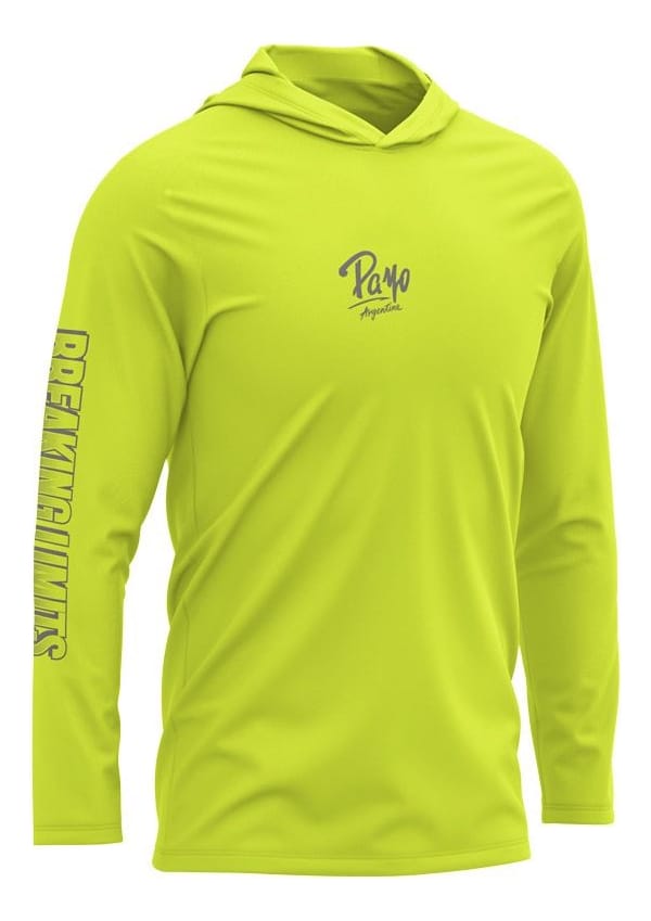 Remera Payo B Limits Amarilla Capucha Prot Uv Secado Rapido
