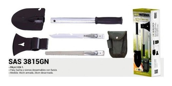 Pala Hacha Sierra Cuchilla Waterdog 4 En 1 Sas3815gn