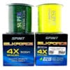 Bobina Multifilamento Spinit 4x 0,16 Mm 4 Hebras 20 Lb 500 Mts Color Verde Musgo