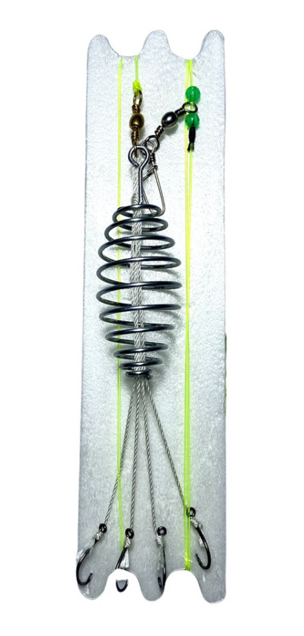 Linea De Pesca Koreana Carpa Boga Corrediza Resor 4 Anzuelos