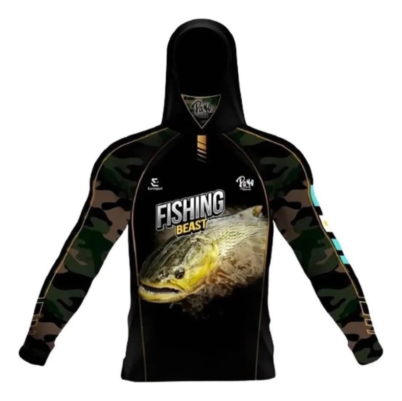 Remera Payo C/capucha Cuello Sec Rapido Proteccion Uv Dorado
