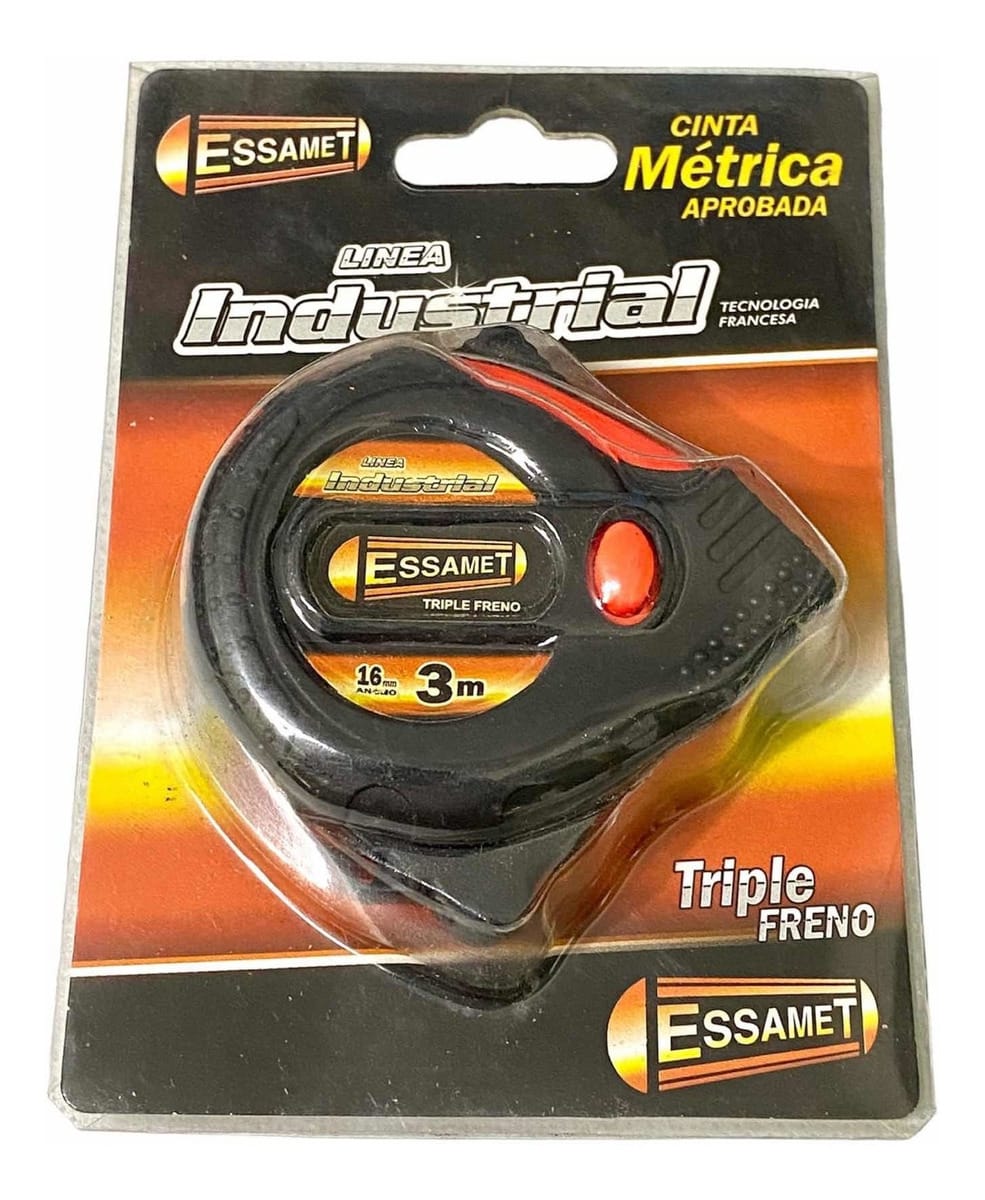Cinta Metrica Essamet Profesional 3 M Triple Freno 16 Mm