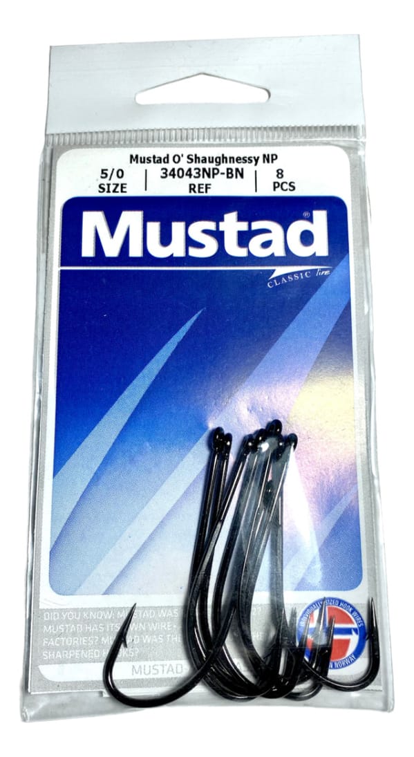 Anzuelo Mustad 34043np-bn 5/0 Strong Blister 8 Pzs